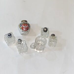 Lot 6 Pc VTG Sal And Pepper Glass Antique German And Mini Beer Shot Mug Home